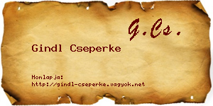 Gindl Cseperke névjegykártya